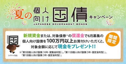 野村証券のキャンペーン画面